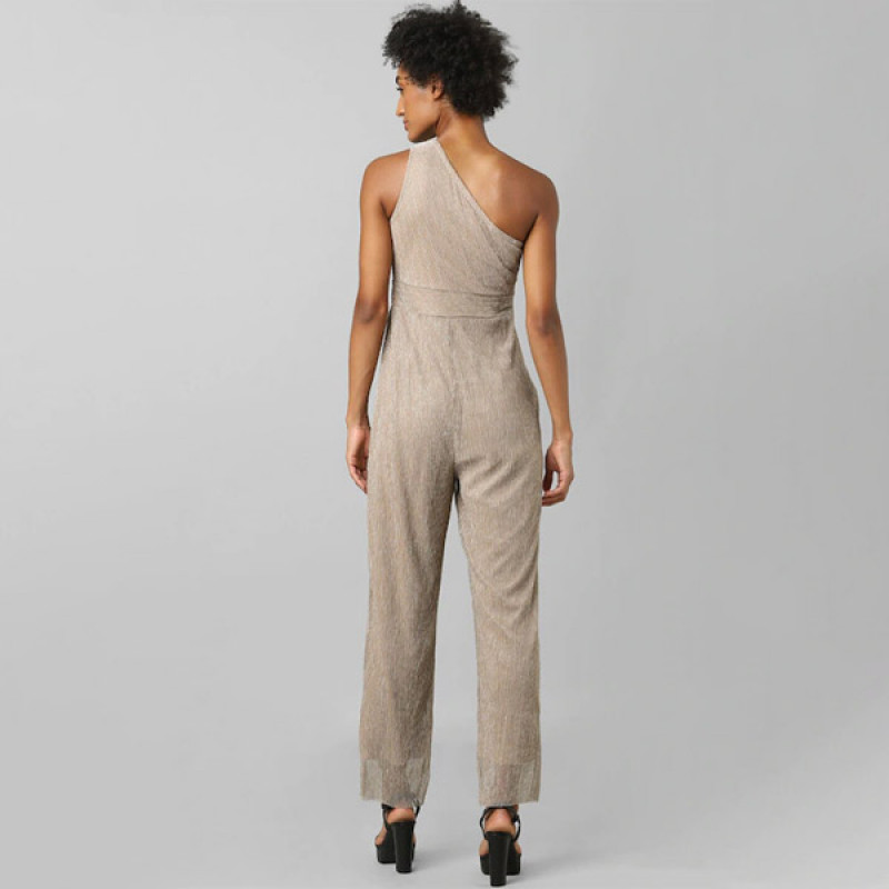 Beige Basic Jumpsuit